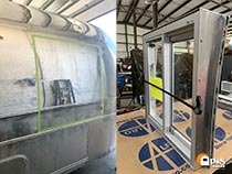 Serving windows before installation in Airstream