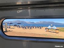 Tahoe Beach Club Airstream food trailer at beach