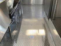 Airstream Straz Center bar diamond plate floor