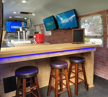 Beer and Burger interior Airstream