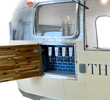 Outside beer taps on Airstream