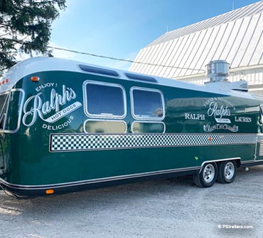 Airstream Green wrap for Ralph Lauren hot dog vending trailer
