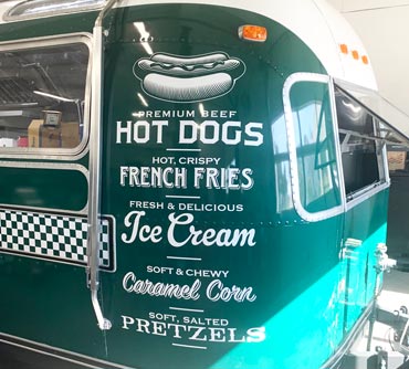 Ralph's Hot Dogs Airstream vending trailer 