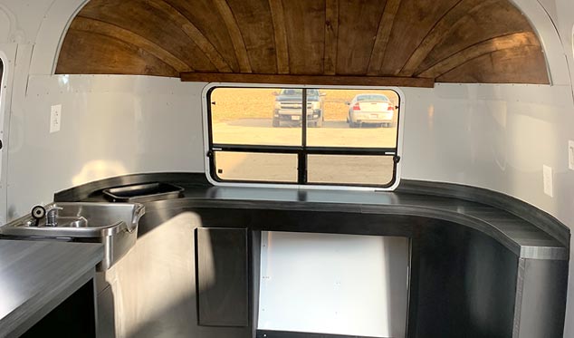 Airstream wood interior endcap